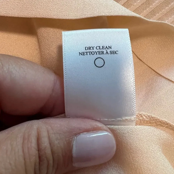 NWT A.L.C. Pleated‎ Sleeveless High Neck Silk Blouse in Blush size 12 - Picture 7 of 8